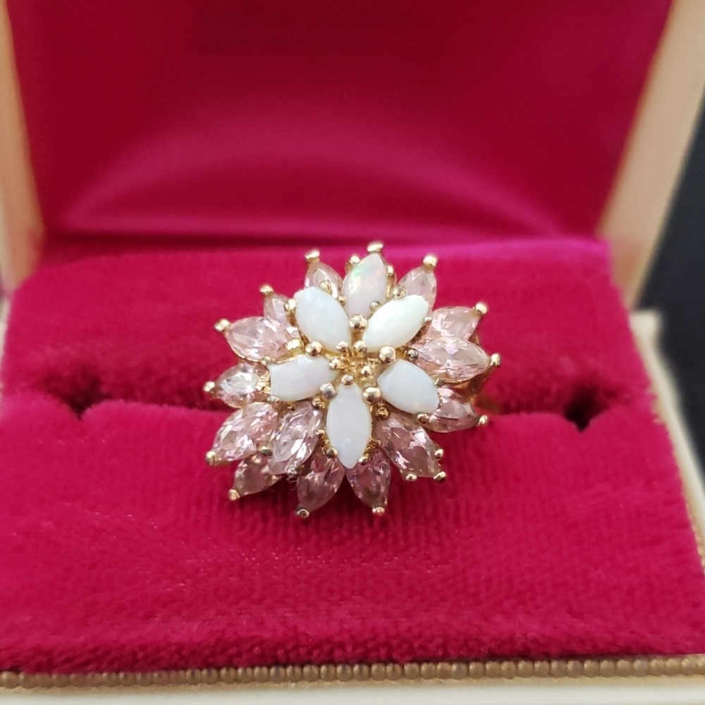 Opal costume jewelry ring